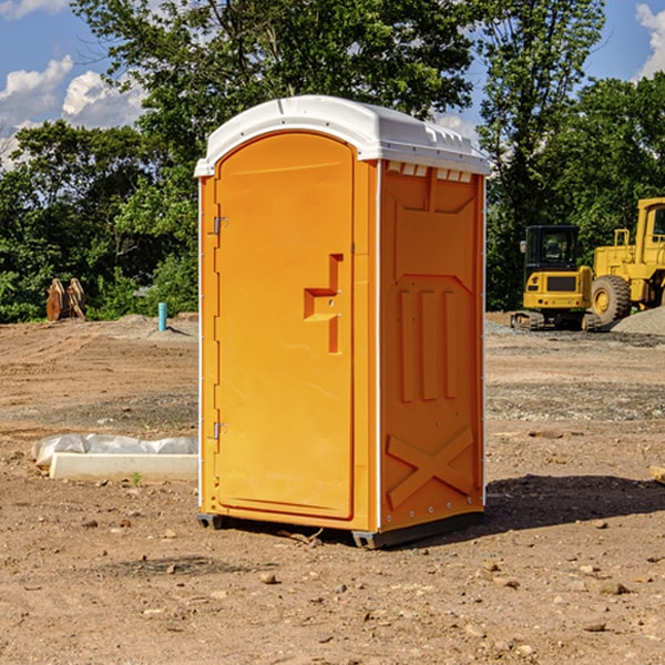 can i customize the exterior of the portable restrooms with my event logo or branding in Webster County Iowa